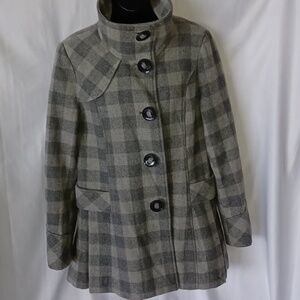 Steve Madden Plaid Wool blend coat